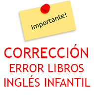 Corrección error libros inglés infantil