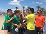 Fútbol y Voley en la playa del Cable